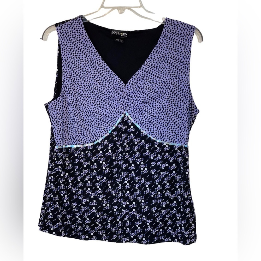 NWT Style & Co floral sleeveless top. Size 2X